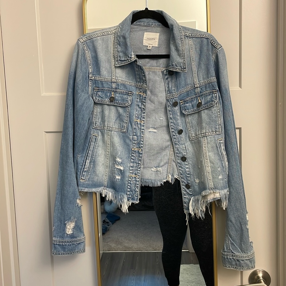 Hidden Cropped Denim Jacket